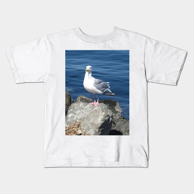 Bird With An Attitude Kids T-Shirt by trotterearthwin
